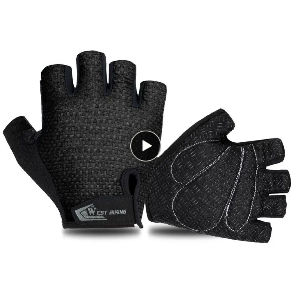 

Велосипедные перчатки с короткими пальцами, амортизирующие перчатки без пальцев, унисекс, мягкие велосипедные дышащие удобные