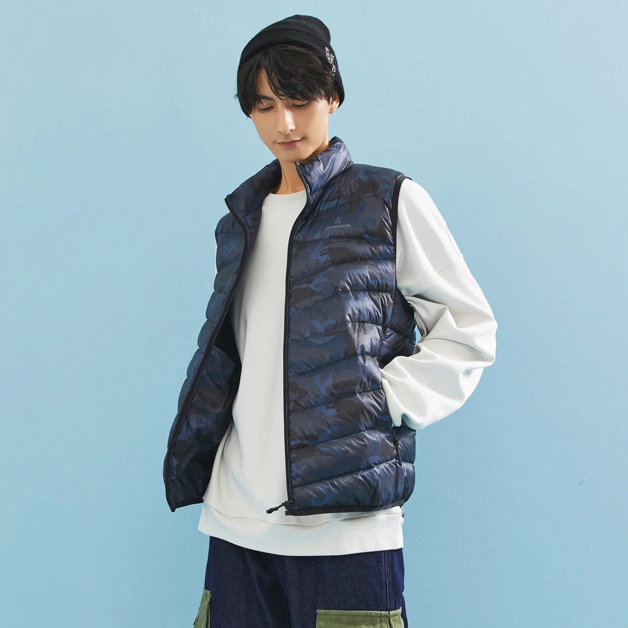 Metersbonwe Man Duck Down Vest Ultra Light Jackets Fashion Sleeveless Outerwear Coat Autumn Winter 90% White Gray Duck Down Coat