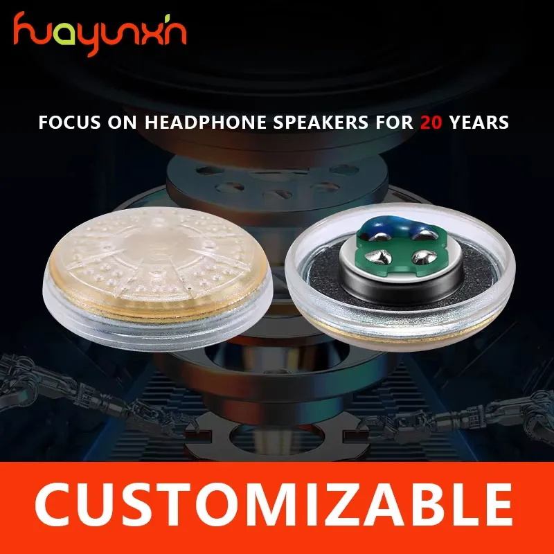 Фото Наушники Huayunxin Hi-Fi 15,4 мм 80 Ом Планарные наушники LCP Золотая диафрагма Тяжелые басы Аудио Рупор Динамический Драйвер Динамик Блок №2