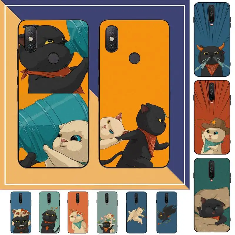 

Cute Cartoon Cat Phone Case for Redmi Note 8 7 9 4 6 pro max T X 5A 3 10 lite pro