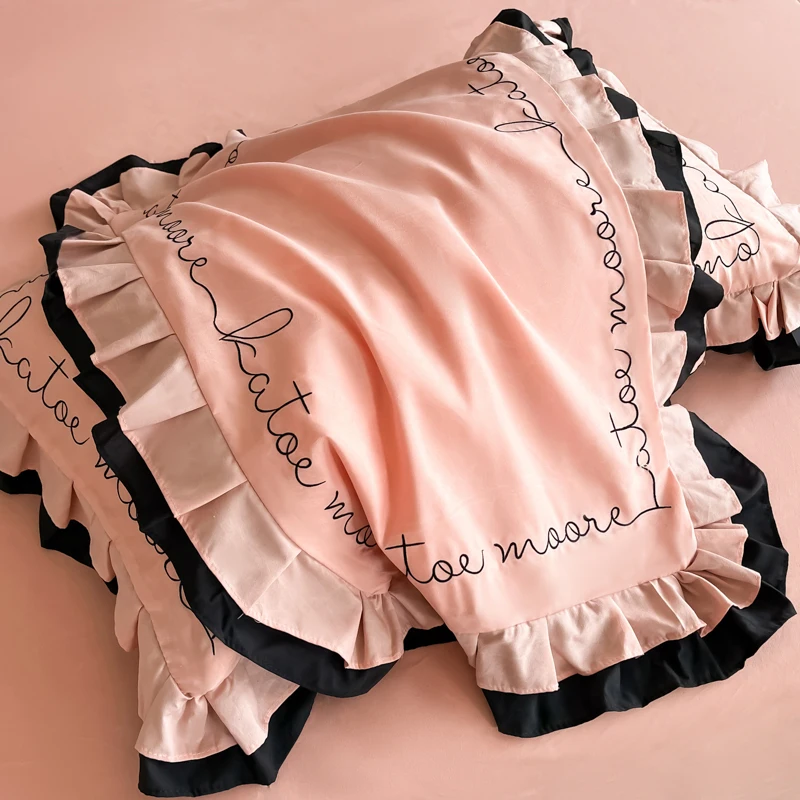 Французский слей роскошный двухслойный кружевной пододеяльник с тяжелой