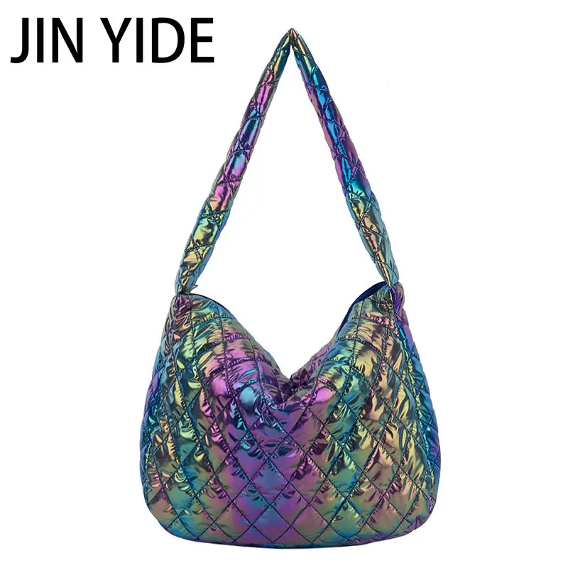 2023 Fashion Space Shoulder Bag Soft Down Cotton Color Crossbody Bags for Women Large Capacity Casual Tote Lightweight Handbags