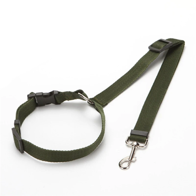 

10 Pcs/ Lot Solid Two-in-one Dog Collar Pet BackSeat Car Safety Seat Belt Lead Leash Dogs Harness Travel Accessories Wholesale