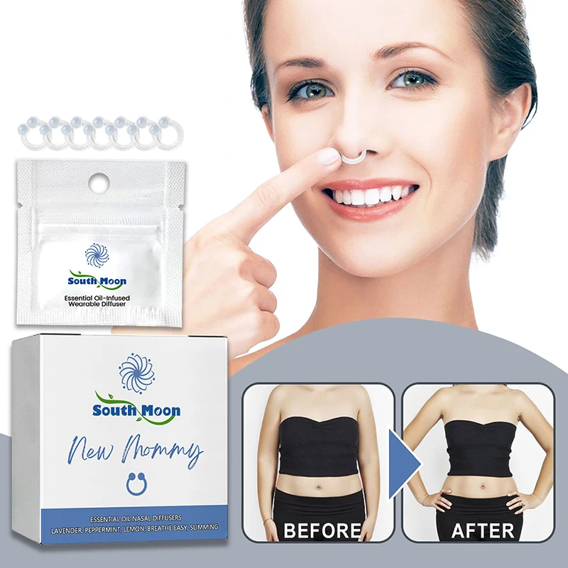 

7Pcs Slimming Essential Oil Nose Ring Detoxifying Firming Skin Reduce Weight Body Shaping Lose Belly Fat Promote