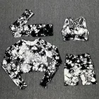 Эластичные леггинсы с принтом, Женский Повседневный Спортивный костюм, тонкий спортивный костюм, спортивная одежда, костюм для фитнеса, женская одежда для йоги