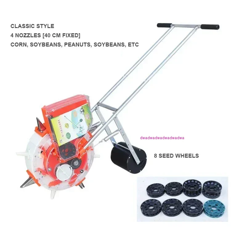 Soybean Peanut and Corn Roller Rotary Seeder Precision Planter Hand-propelled Machine Plant Seed Disseminatos Cotton