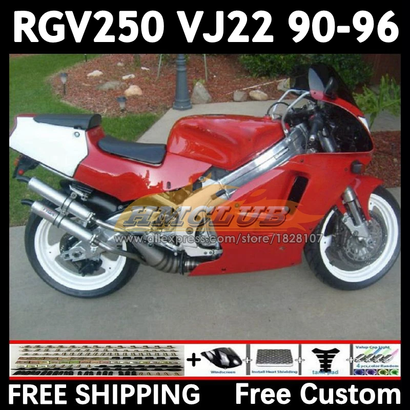 Красный глянцевый обтекатель RGV250 для SUZUKI VJ22 1990 1991 1992 1993 1994 1995 19No.50 RGV-250 VJ 22 RGV 1996 90 91