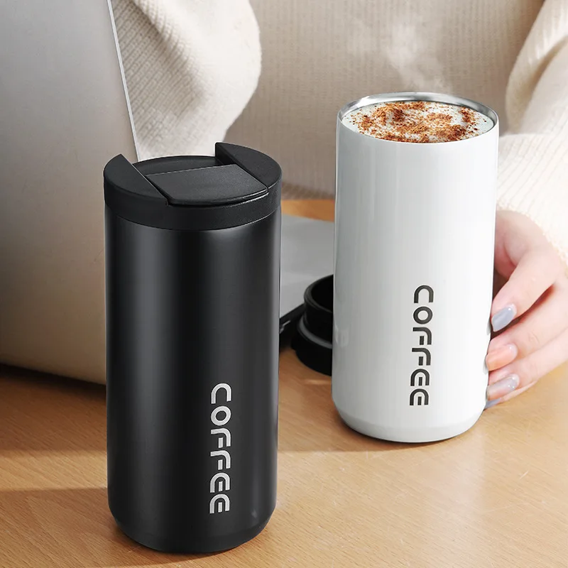 

Portable Leak Proof Coffee Mugs Splashproof Insulated Vacuum Flask Car Thermos Mug Drinkware 400ml Double Wall Coffee Cups