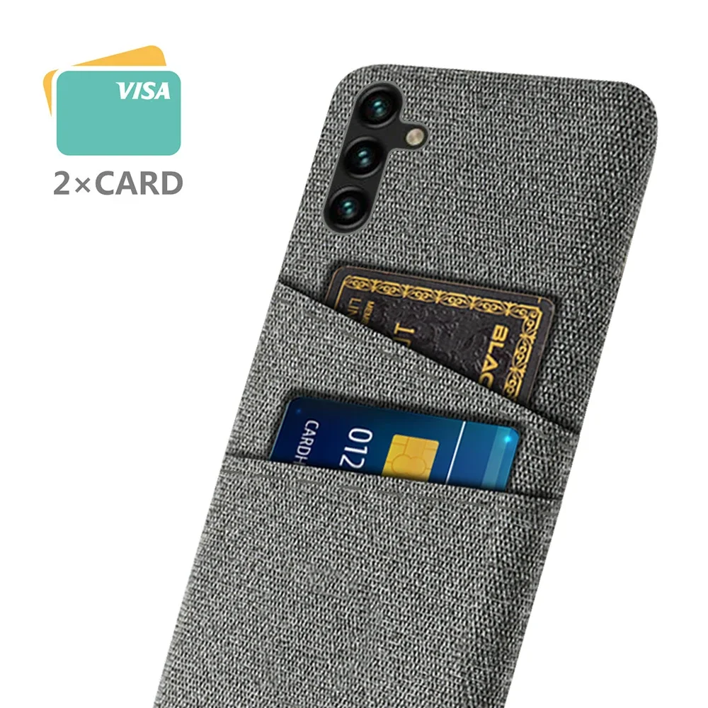 Чехол для Samsung A13 5G роскошный тканевый чехол с двумя картами Galaxy