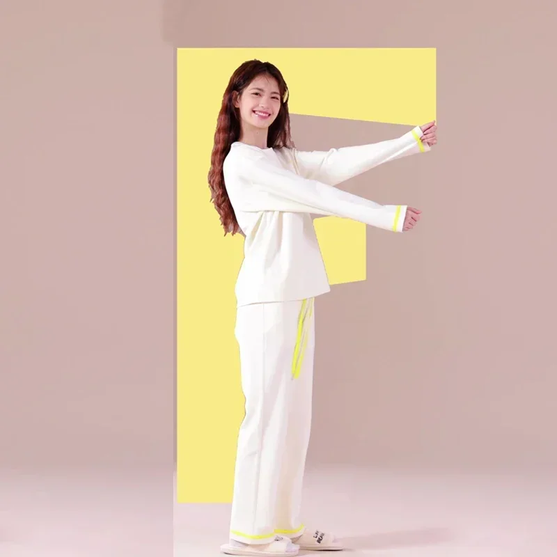 Новый мужской и женский легкий теплый пижамный комплект осенне-зимний