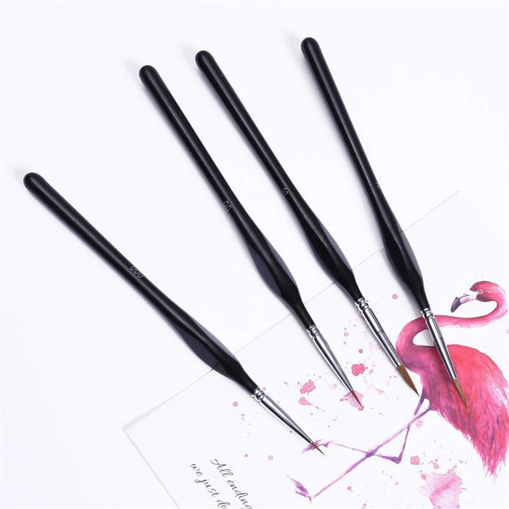 

Miniature Paint Brushes Set Professional Weasel Hair Hook Line Pen Art Liner Drawing for Watercolor Painting Supplies