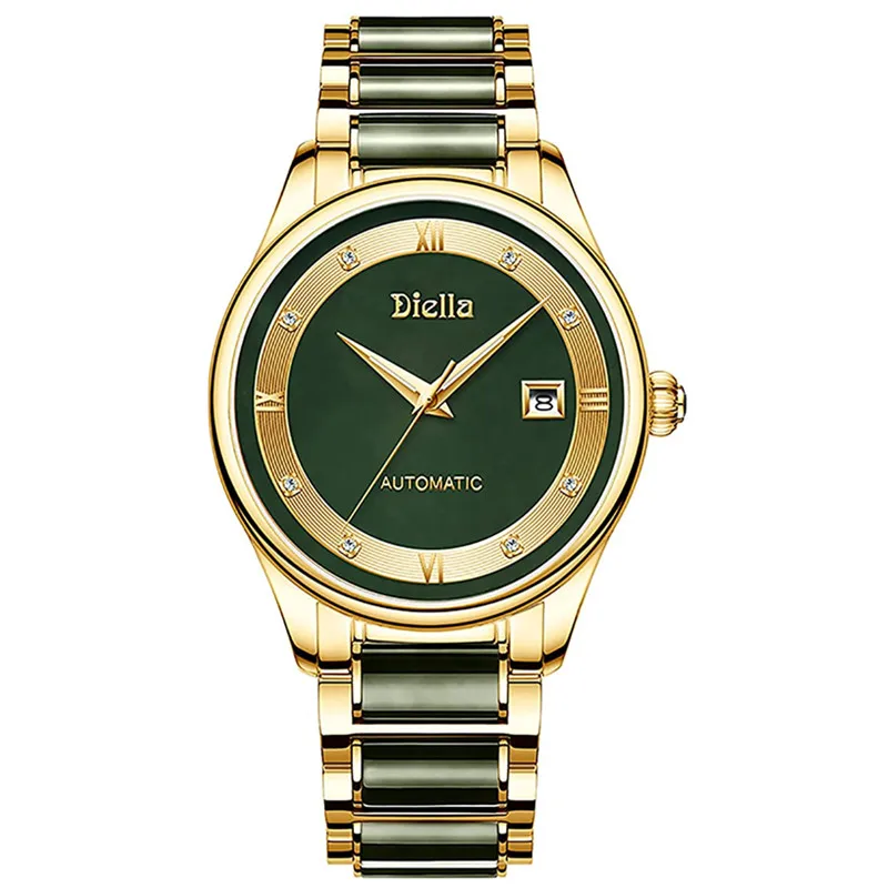 Diella Jade Automatic Mechanical Watch For Men 43mm Waterproof Watches Stainless Steel Sappire Glass Luminous Calendar Clock
Diella Jade Automatic Mechanical Watch For Men 43mm Waterproof Watches Stainless Steel Sappire Glass Luminous Calendar Clock