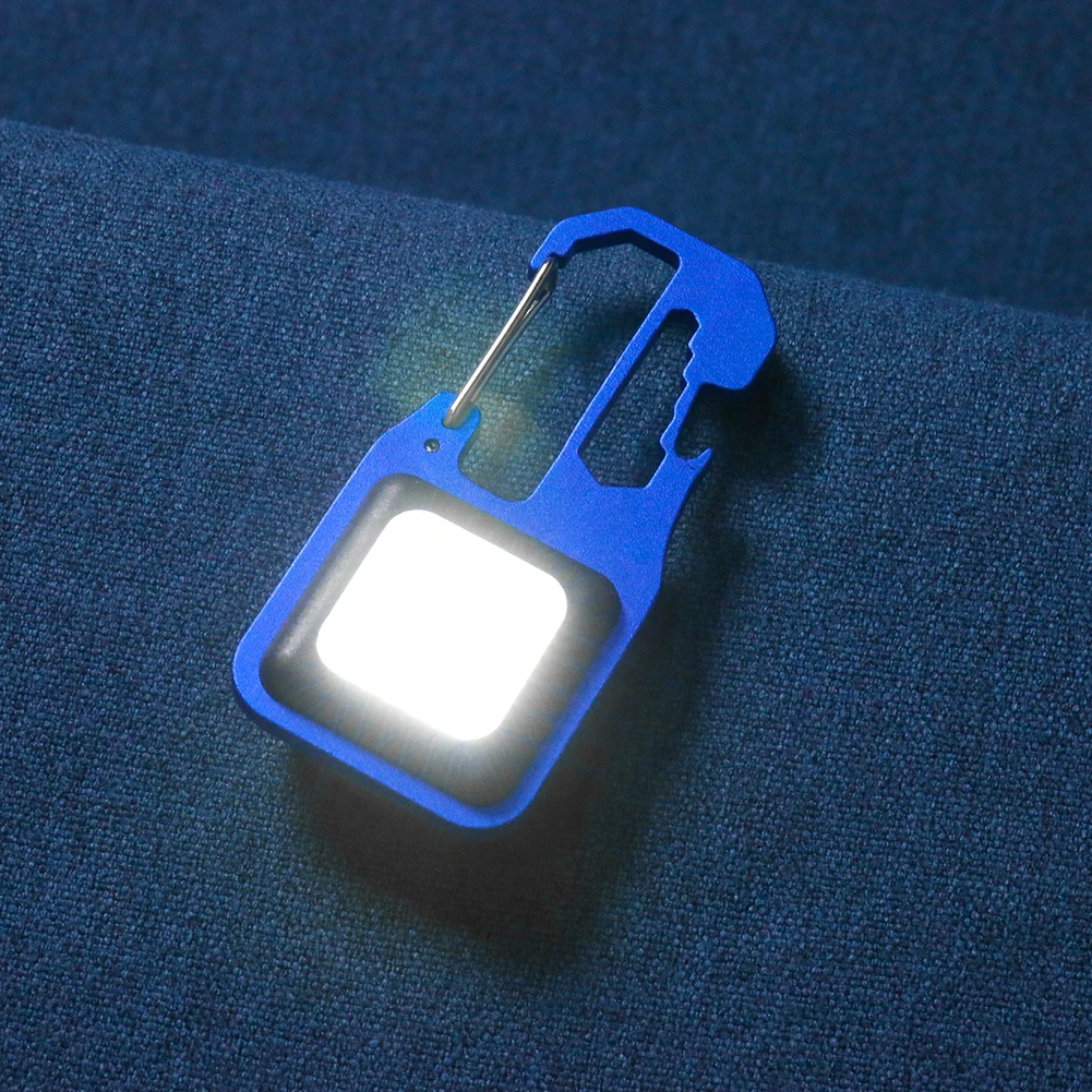 

Portable Keychain Light Bottle Opener Rechargeable Mini COB LED Keychain Light 4 Gear IPX4 Waterproof for Outdoor Camping Hiking