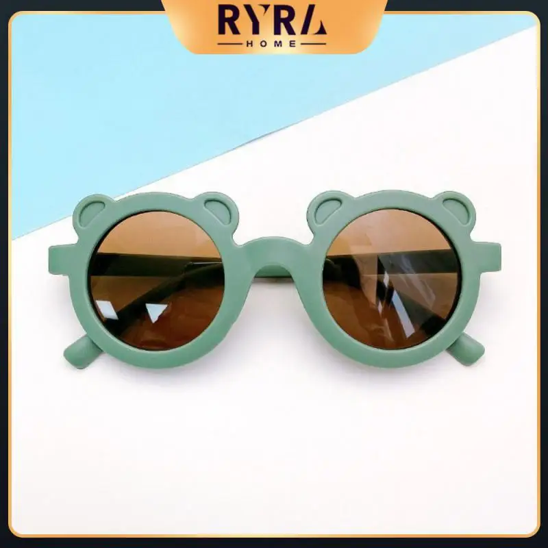 

Multi-color Cartoon Bear Glasses Childrens Sun Glasses Plastic Frame Shades Cartoon Bear Ear Glasses Sunglasses Fashion Clear