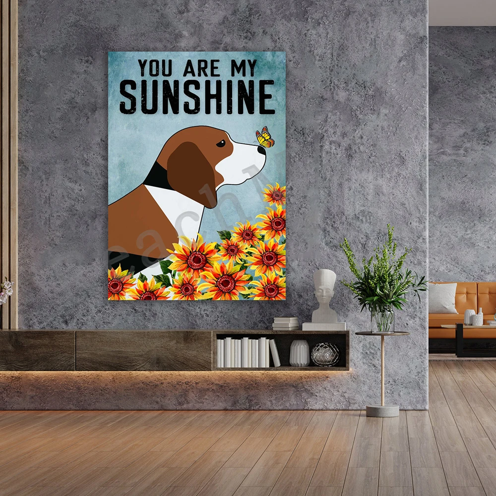 Плакат с собакой принт Ты мой солнечный свет художественный постер для детской