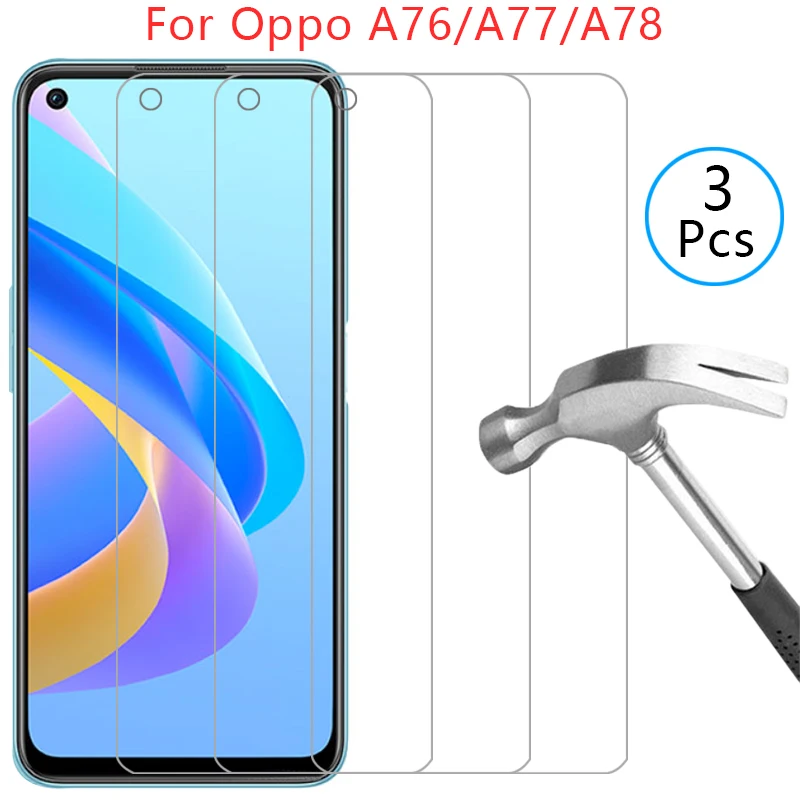 

screen protector for oppo a76 a77 5g a77s a78 protective tempered glass on oppoa77 a 76 77 s 77s 78 76a 77a 78a film opp opo 9h
