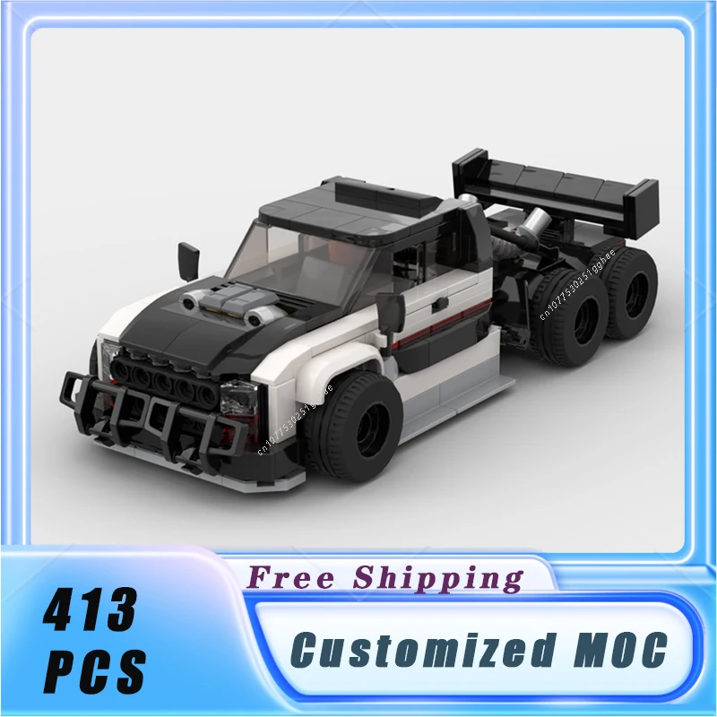 Классический скоростной автомобиль MOC 2024 F550 на заказ 6x6 строительные блоки