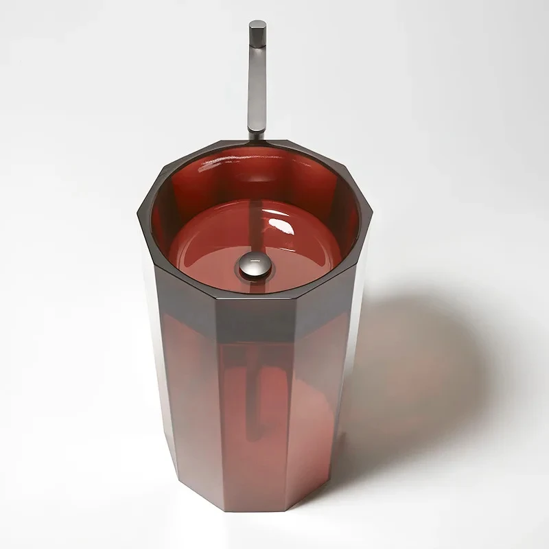 CX237FI 500*476*890 мм напольная раковина для ванной комнаты прозрачная Раковина