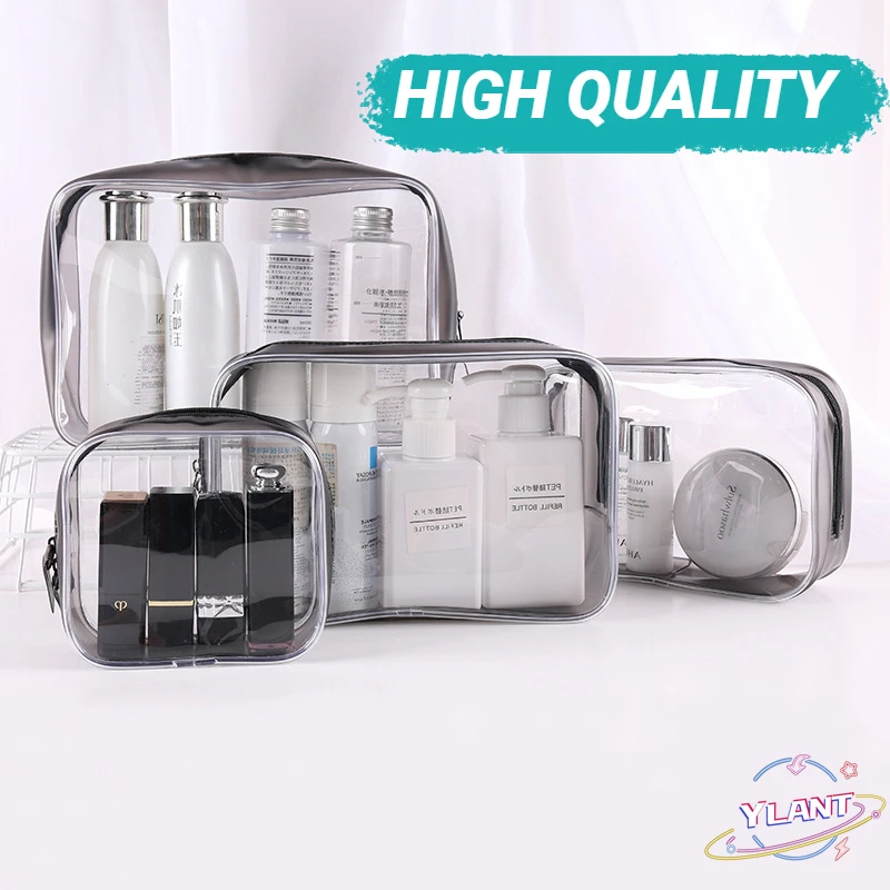 

YLANT Transparent PVC Storage Bags Travel Organizer Clear Makeup Bag Beautician Cosmetic Bag Beauty Case Toiletry Bag Wash Bags