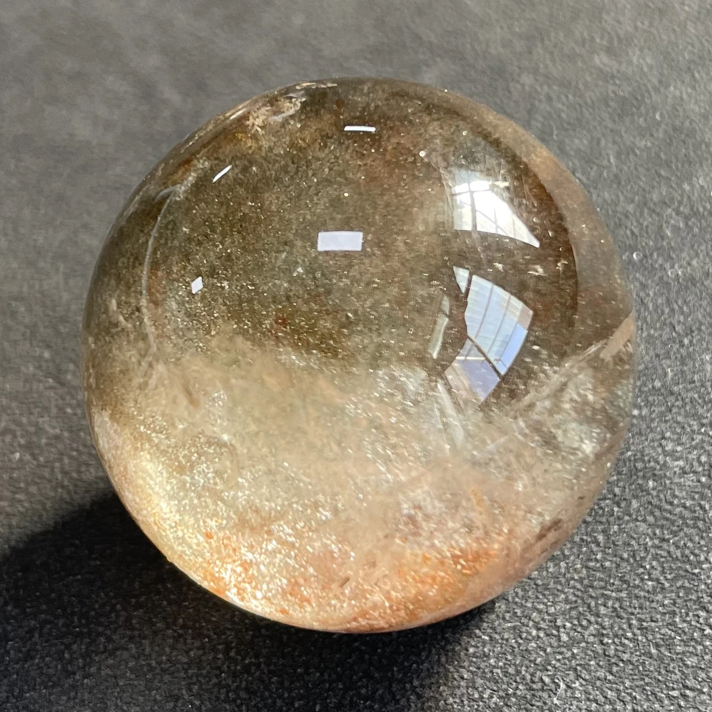 53 г натуральный хрустальный шар зеленое фантомное украшение полированная