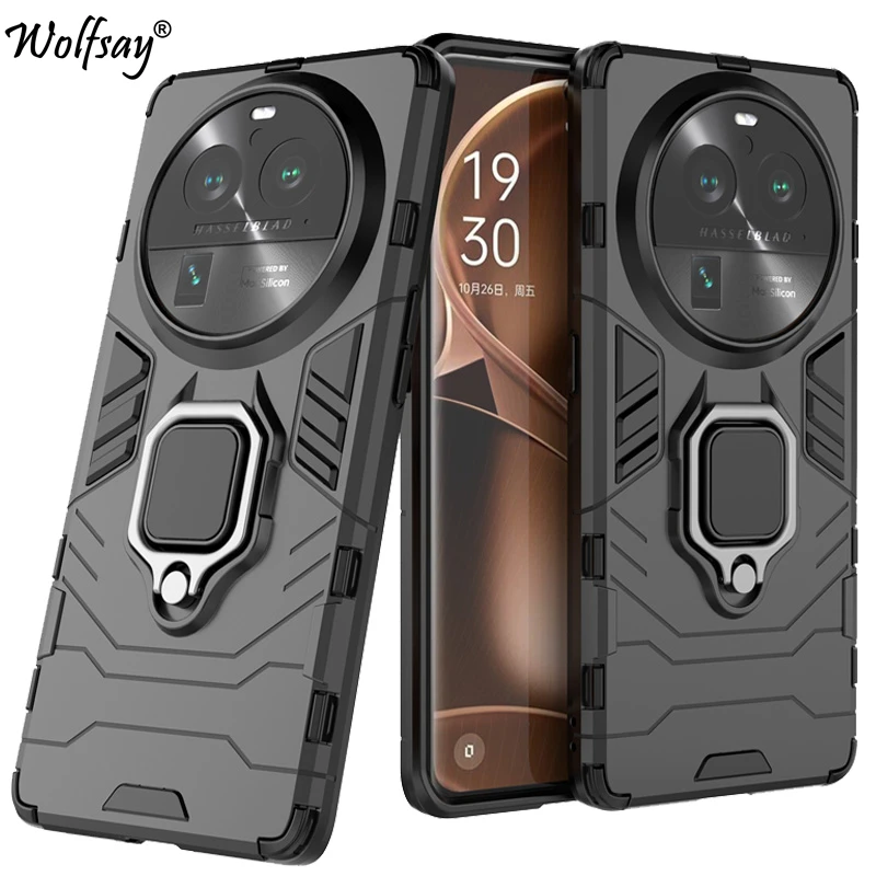 

Для Oppo Find X6 Pro Чехол Armor Магнитная подставка с полным покрытием для Oppo Find X6 Pro чехол для Oppo Find X6 Pro Чехол 6,82 дюймов