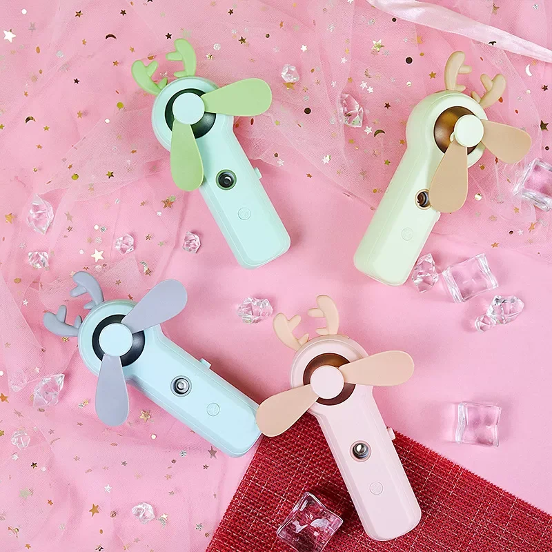 

Portable Mini Spray Fans Rehydration Charging Humidifier Outdoor Student Dormitory Handheld Fans USB Cooling Home Appliances