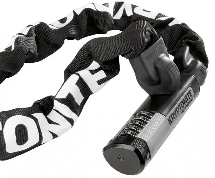 Замок велосипедный Kryptonite 2021 Kryptolok 990 Combination Integrated chain (9.5mm x 90cm) | Спорт и развлечения