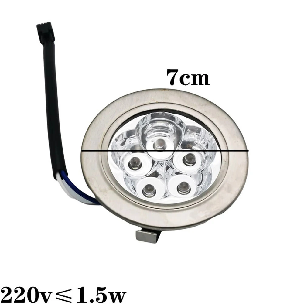 

2 шт. светодиодный светильник для вытяжки из нержавеющей стали, энергосберегающая лампа, аксессуары для вытяжки, холодный свет, 220 В, круглый светильник для вытяжки