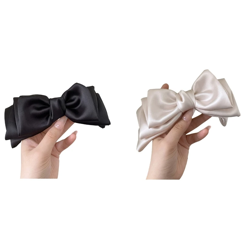 

MXMB Non-Slip Satin Hair Large Ponytail Catch Barrette Strong Hold Hairpin