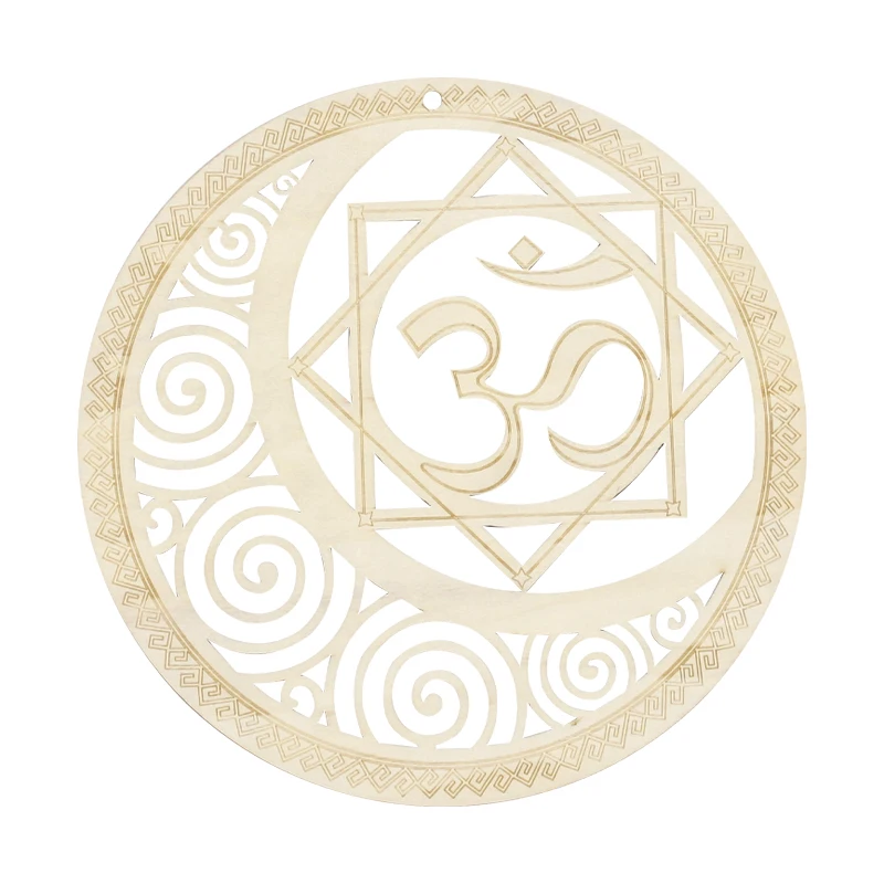 1 Шт. Буддийская Медитация Деревянная Настенная Скульптура Йога Чакра Геометрия