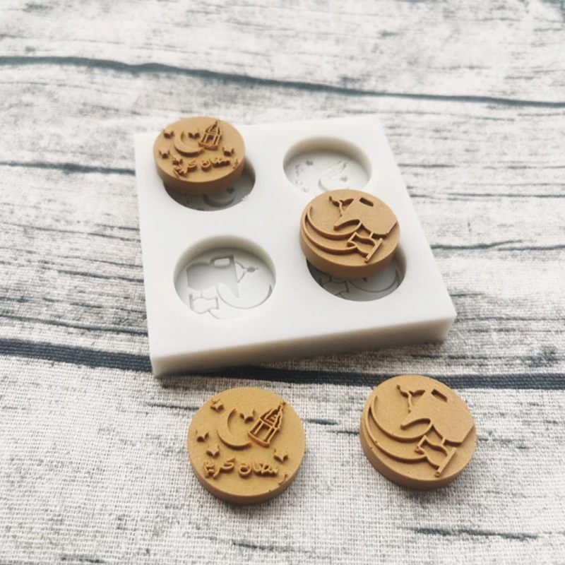 Eid Mubarak арабский шрифт луна силиконовая форма для торта помадки шоколада сахара