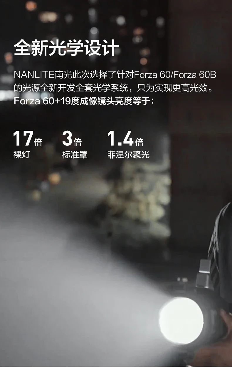Оптический прожектор для фотосъемки фотовспышка Nanlite Forza 60w 60B
