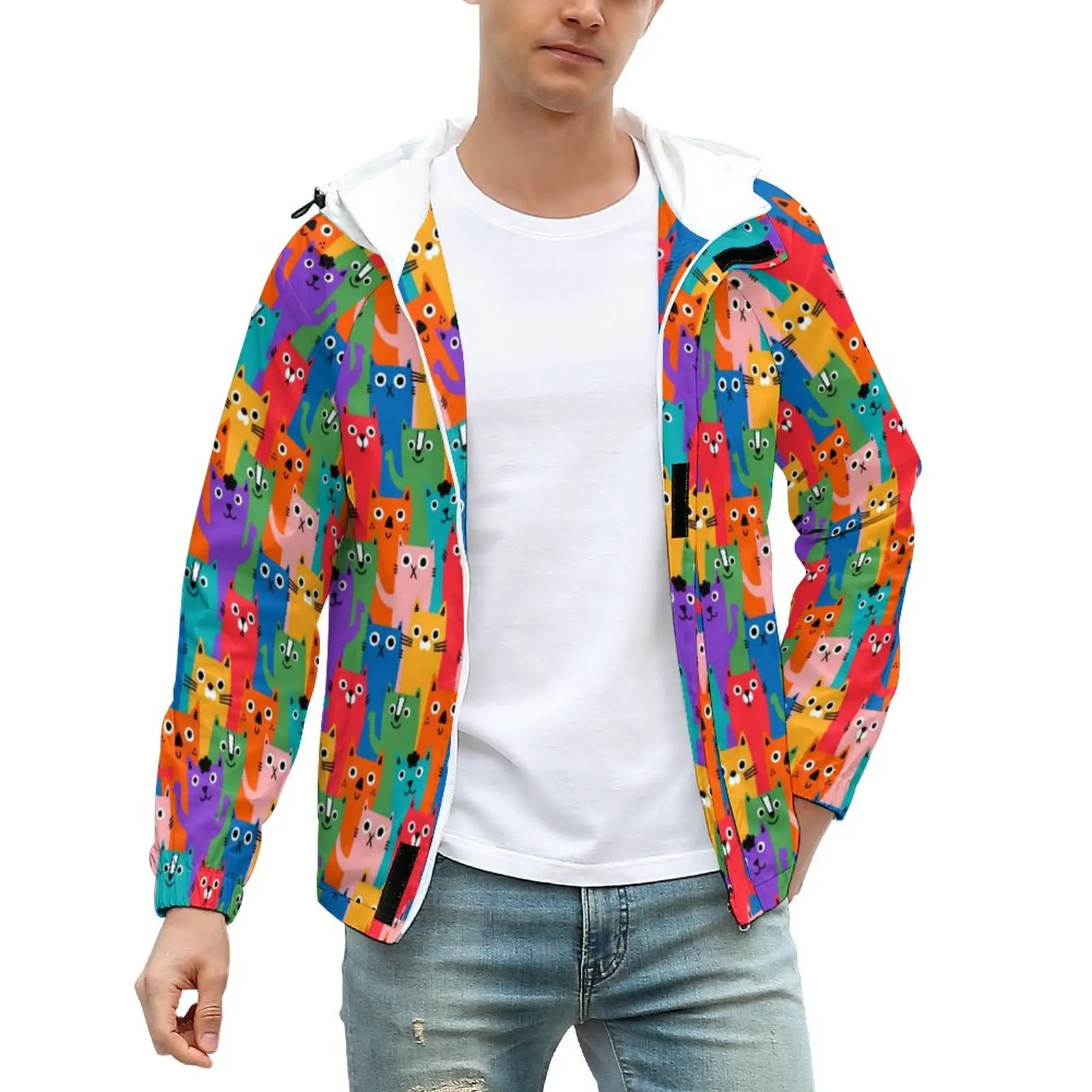 

Куртка мужская зимняя с принтом животных, на молнии, размеры до 5XL