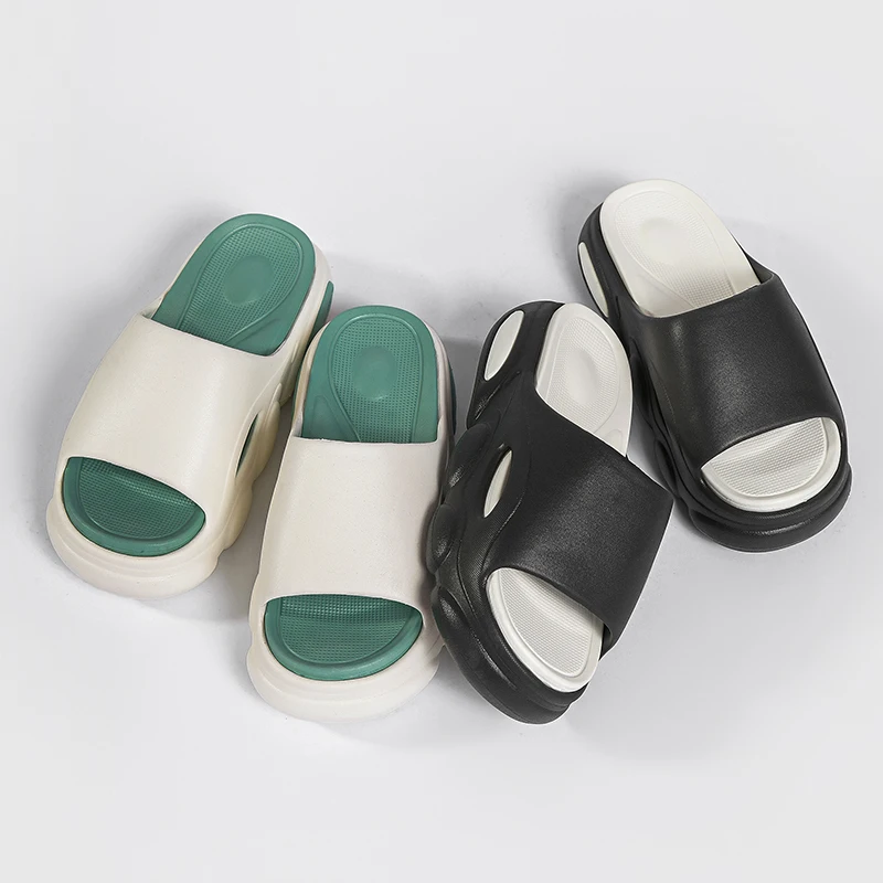 Women's Slippers Eva Soft Cloud Slides Female 2023 Thick Soled Woven Design Shoes Woman Home Shoes Non-Slip Garden Beach Slides