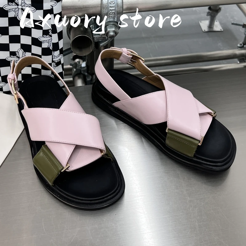 Summer SANDALS Woman Sandals Woman Round Toe Summer Sandals Woman Summer Shoes Back Strap 2023 New Outdoor Travel