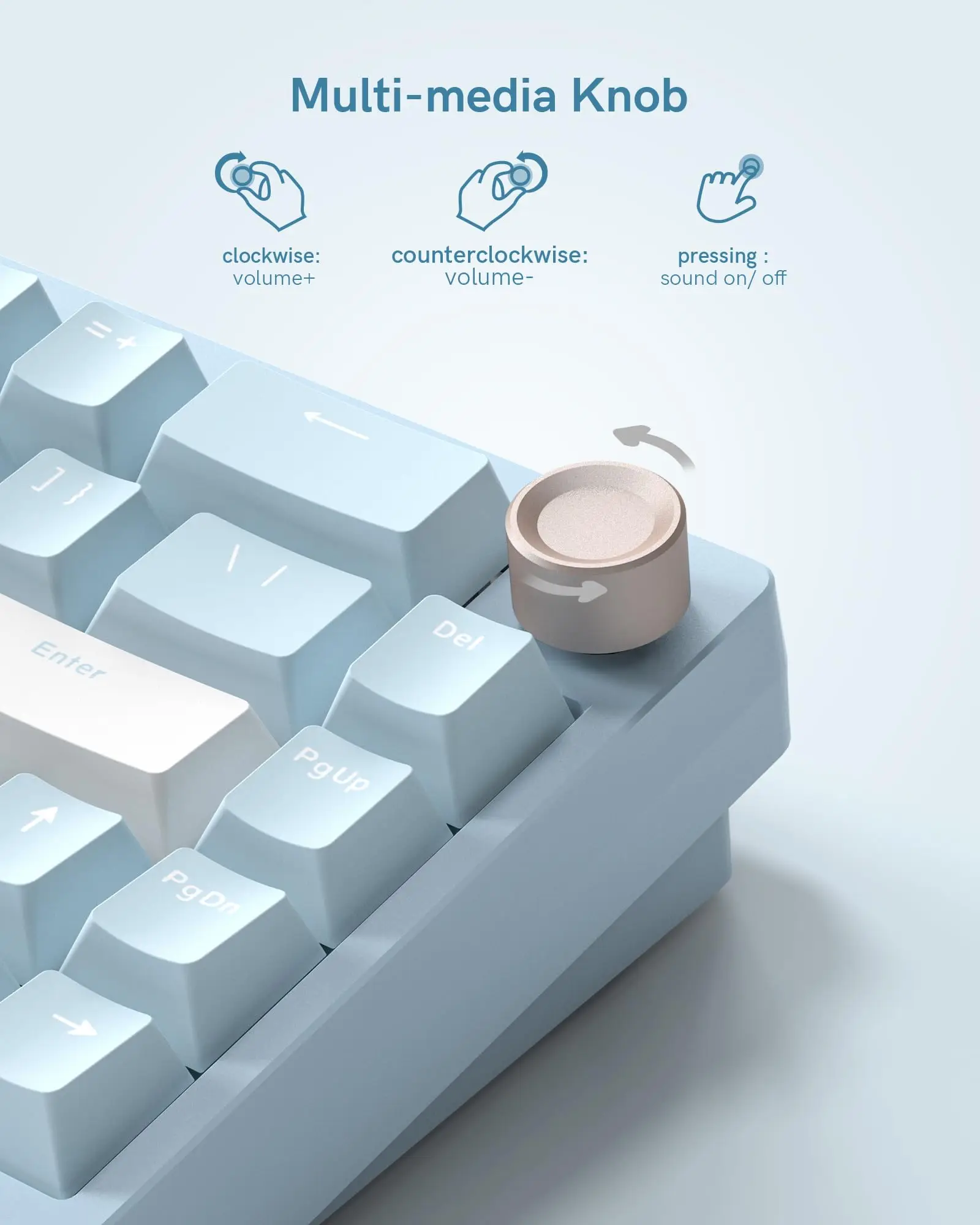 Womier SK65 60% Беспроводная механическая клавиатура Трехрежимная алюминиевая Ретро