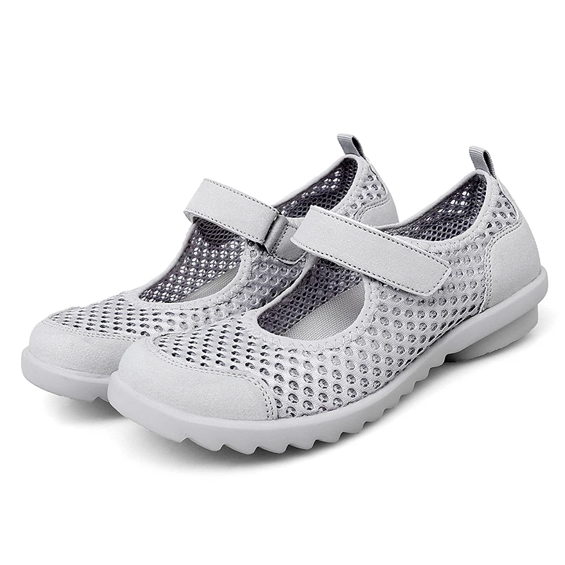 

New Summer Women Shoes 2022 Breathable Mesh Casual Sneakers Women Increased Soft Bottom Nurse Shoes Large Size Ladies Shoes