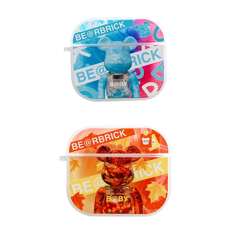 

Bear Graffiti Fashion Case for Apple AirPods 1 2 3 Pro Cases Cover IPhone Bluetooth Earbuds Earphone Air Pod Pods Case