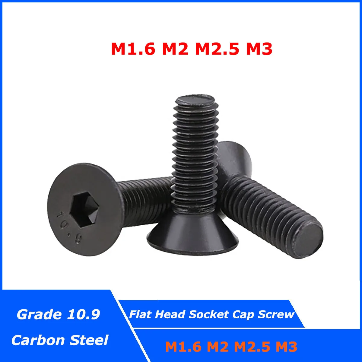 

5-50 шт., шестигранные винты с потайной головкой, M1, 6 M2, 5 м3