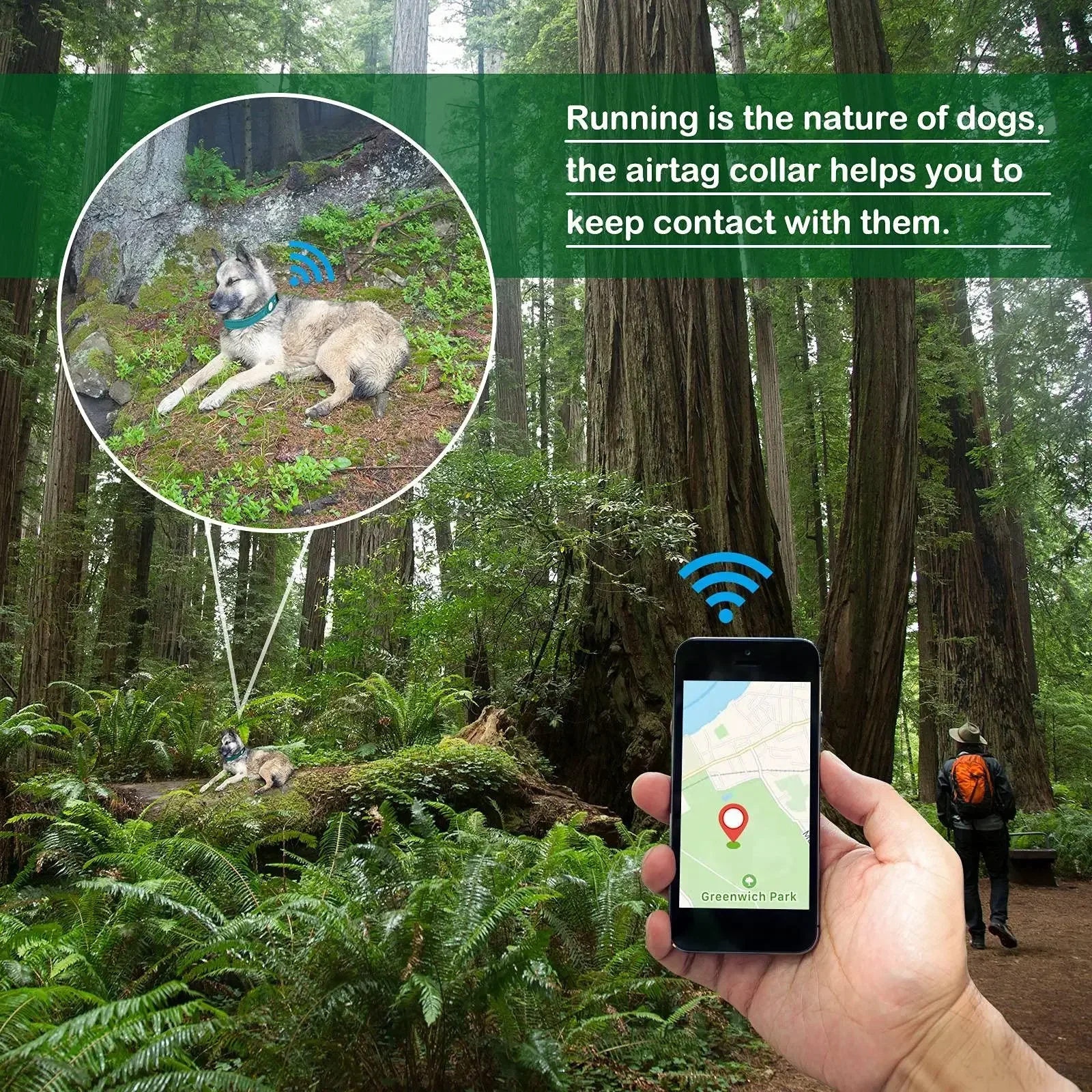 Водонепроницаемый ошейник для собак с защитой от потери Мягкие ошейники