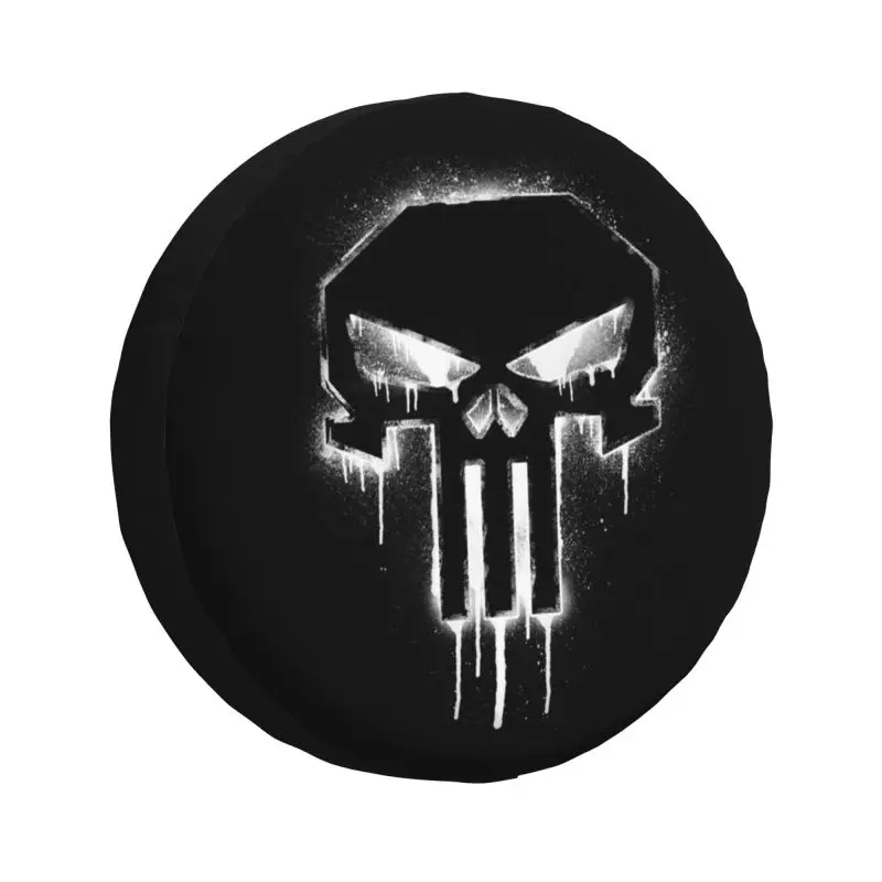 

Чехол на запасное колесо Punisher Skull для Jeep Pajero 4WD SUV, защита шин 14 дюймов, 15 дюймов, 16 дюймов, 17 дюймов