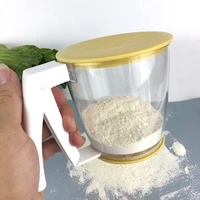 a hand held flour sieve fine mesh sugar filter manual icing sugar powder strainer kitchen gadget pastry tools baking tools