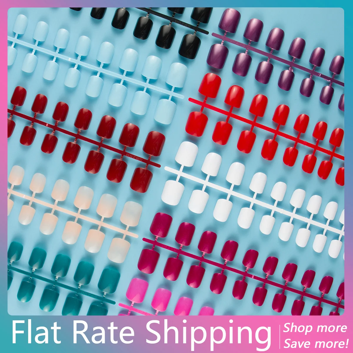 

Flat Rate Shipping 10 Plain Colors Mixed Short Square False Nail Fake Nail DIY Press-on Nail DIY Full Cover Nail Press on Nail