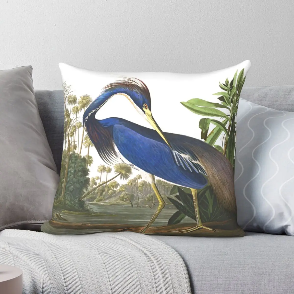 

Трехцветная квадратная Подушка «Луизиана», искусственная Полиэстеровая льняная бархатная креативная декоративная Декоративная Подушка н...