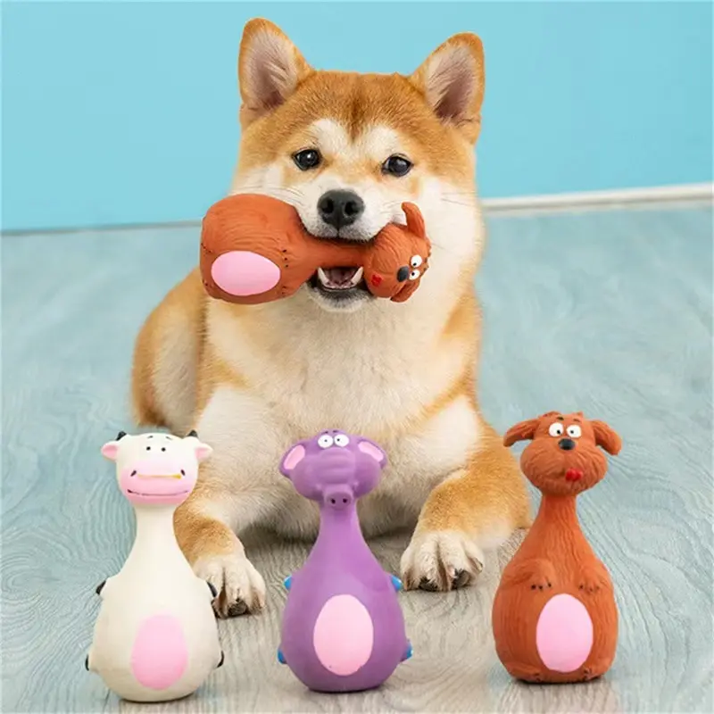 Cute Cartoon Pet Dog Toy Vocal Latex Bite-Resistant Molar dogs Toy Cartoon voice latex cute cartoon toys
