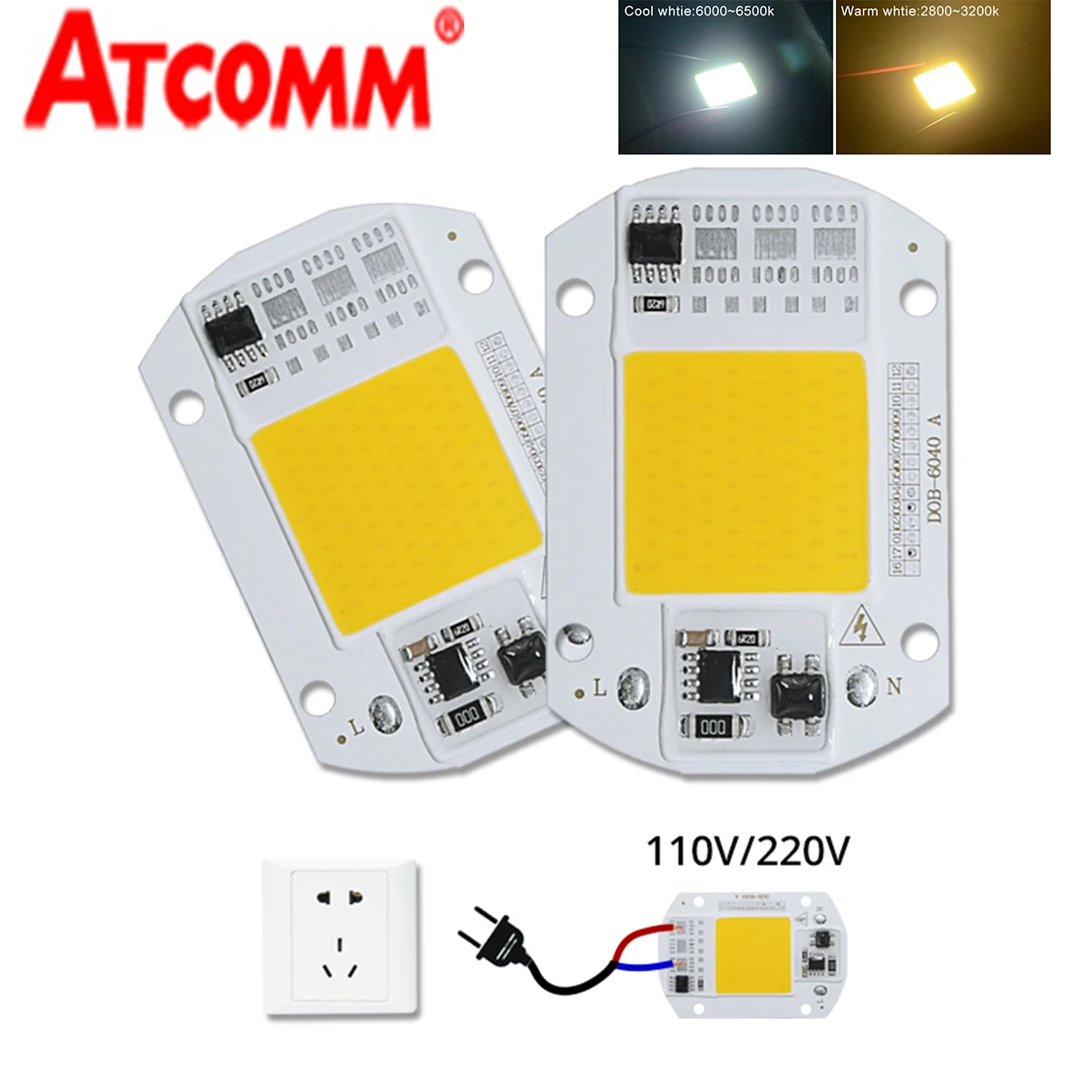 

Светодиодный чип 220 В, матричный модуль, диоды 20 Вт, 30 Вт, 50 Вт, светодиодный ные светодиодные чипы COB 110 В, нет необходимости в Драйвере для про...