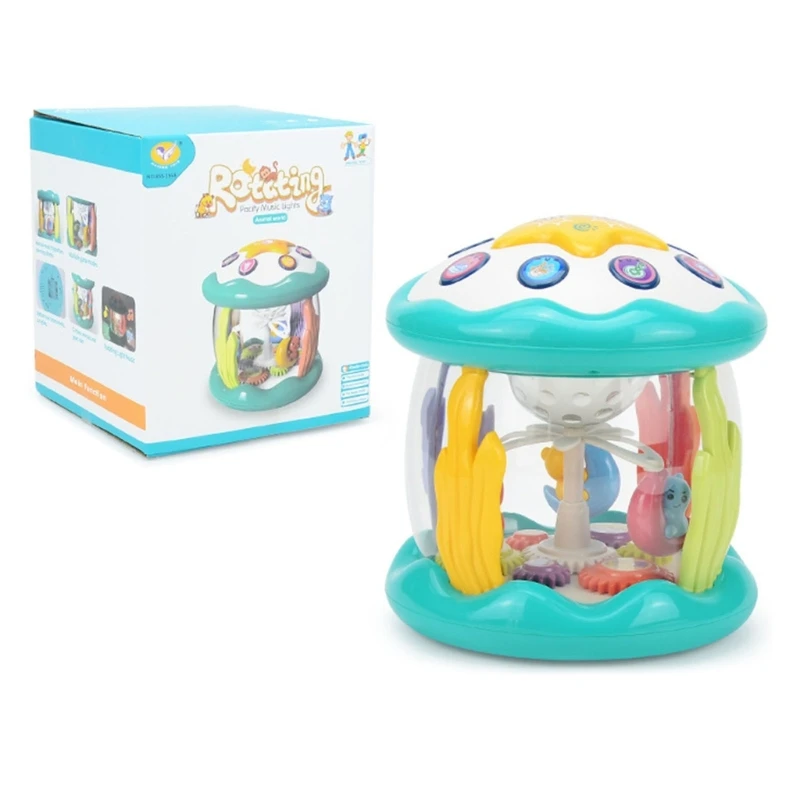 

Luminous Baby Music Drum Electronic Gift Sensory LED Projection Interaction Toy
