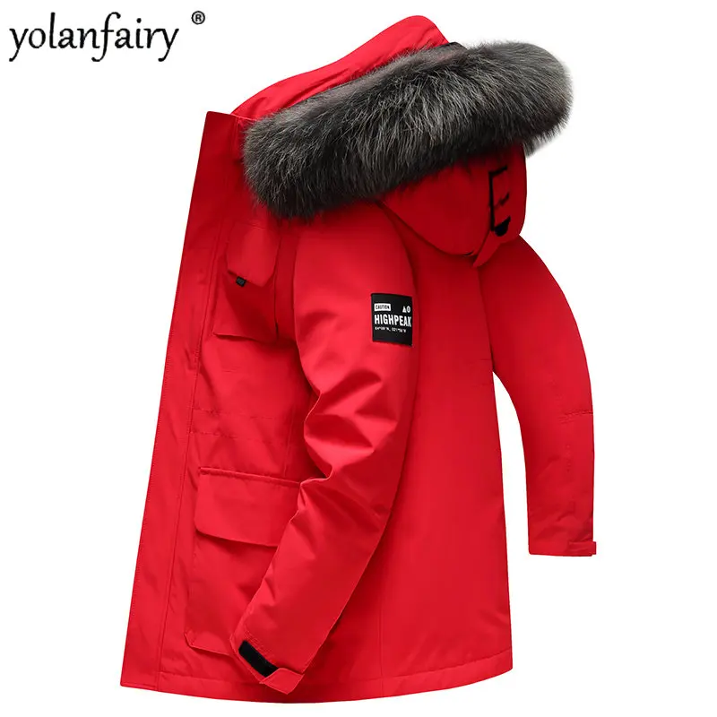 

Trendy Winter Down Jacket for Men 90 White Duck Down Puffer Coat Male Coldproof Windproof Outdoor Parka Men Clothes Manteaux FCY