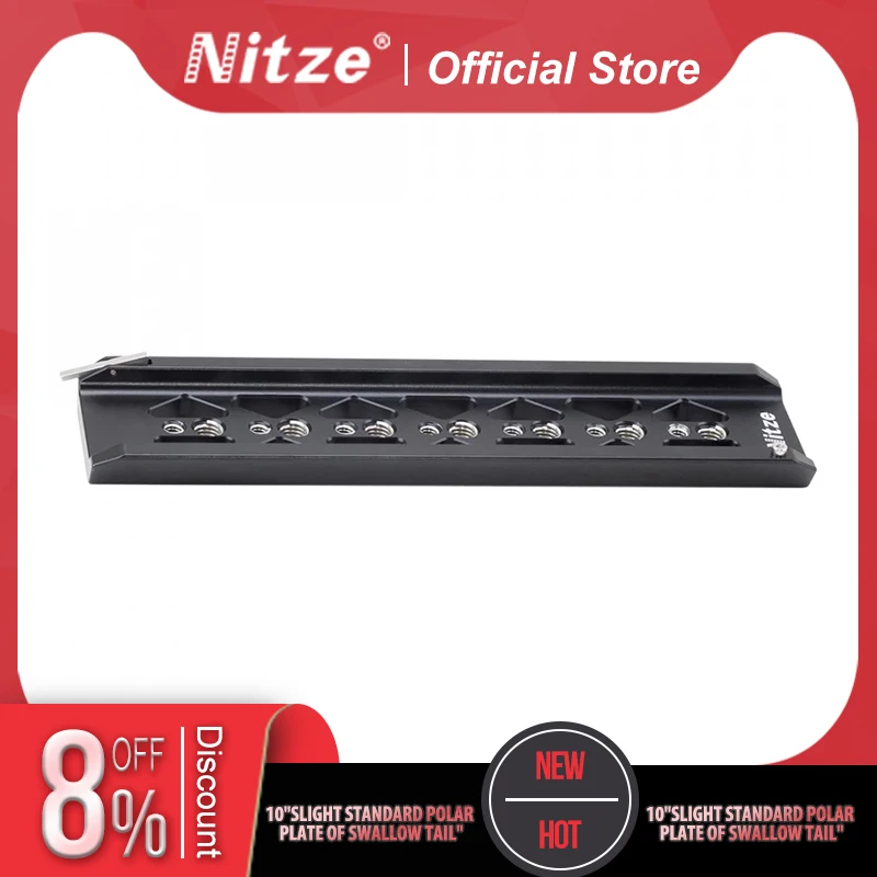 

NITZE 10"; ARRI STANDARD LIGHTWEIGHT DOVETAIL PLATE - DP-C03-10