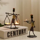 Винтажные африканские подсвечники, металлический подсвечник, украшения для домашнего декора, для свечей, рождественские украшения, свадебные центральные части